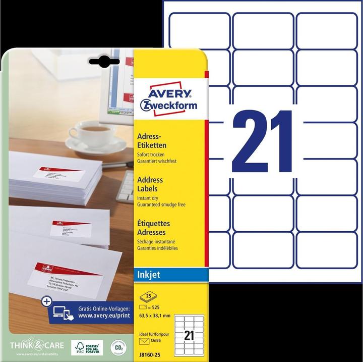 Produktbild Avery Adress-Etiketten