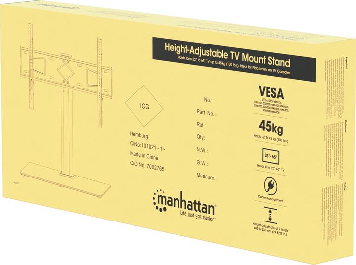 Produktbild Manhattan Tv-Ständer max. höhenverstellbar (Tisch, 65", 45 kg)