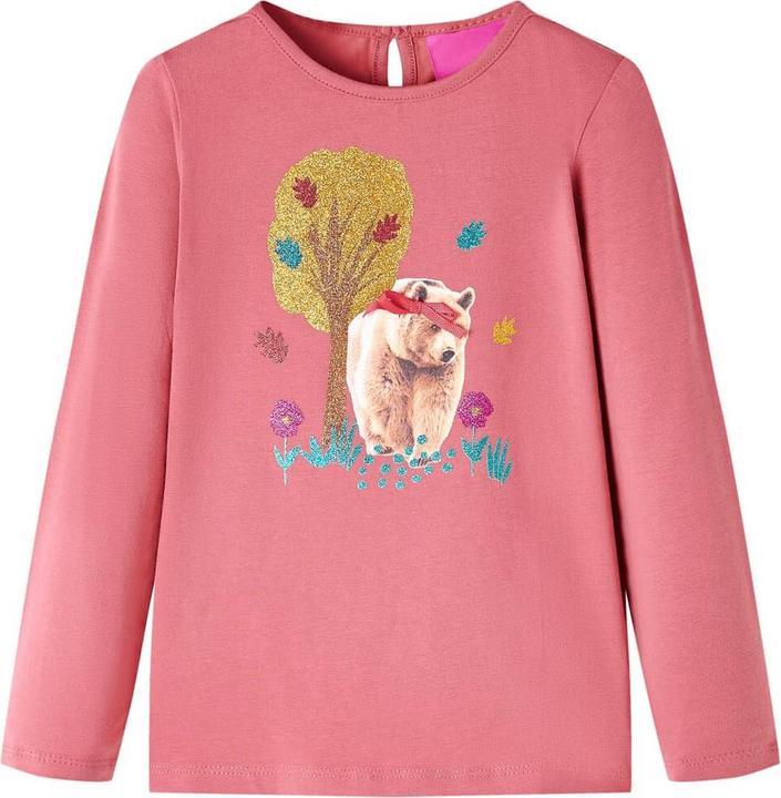 Produktbild VidaXL Kinder-Langarmshirt Altrosa 104,Material: 95 % Baumwolle. 5 (104)