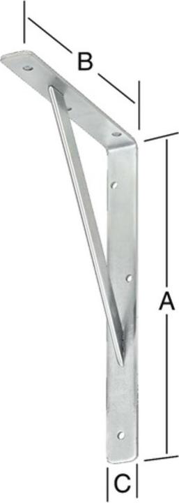 Productafbeelding Vormann Beugel L.400mm H.250mm B.30mm S.4mm wit Trgf.250kg (1 Pcs.)