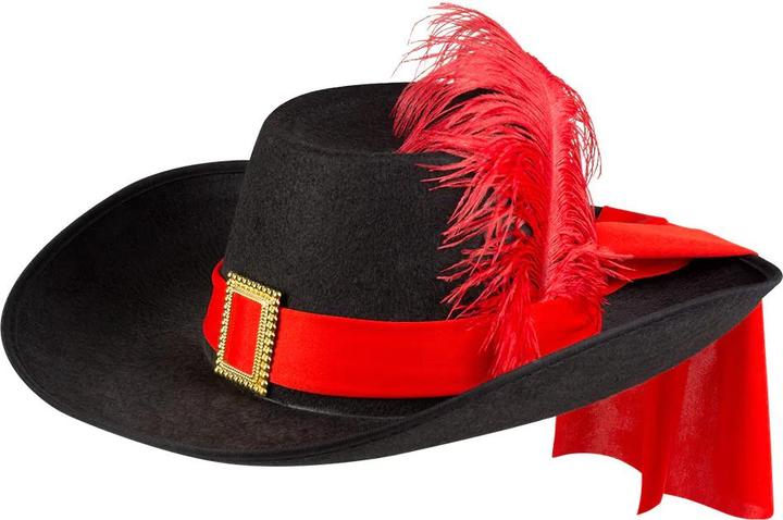 Actual product image Boland Musketeer hat with ribbon and feather