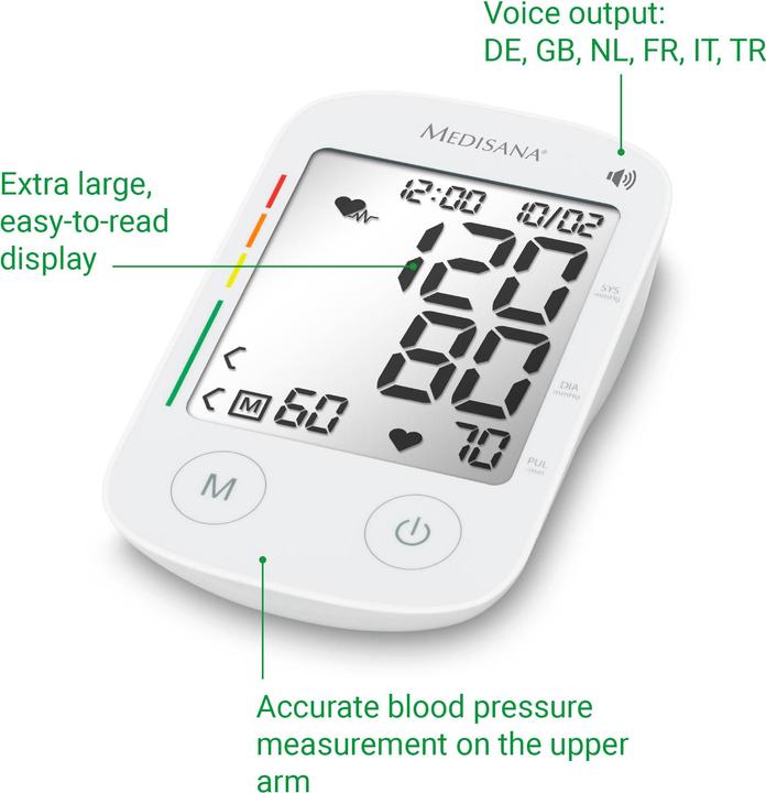 Produktbild Medisana BU 535 Voice (Blutdruckmessgerät Oberarm)