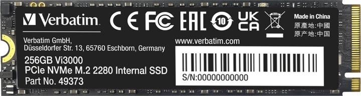 Produktbild Verbatim Vi3000 (256 GB, M.2 2280)