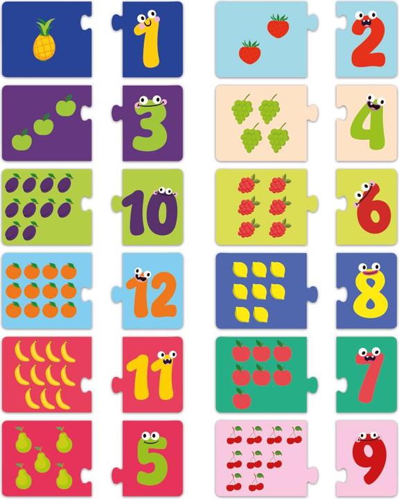 Image du produit Bluebird 12 Puzzles duo - J'apprends à compter (24 pièces)