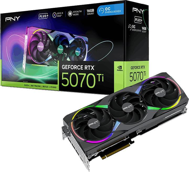 Actual product image PNY GeForce RTX 5070 Ti EPIC-X RGB (16 GB)