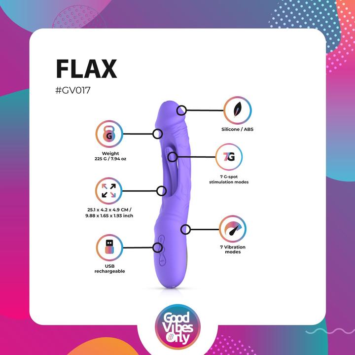 Produktbild Good Vibes Only Flax Vibrierender Dildo mit GPunktStimulator