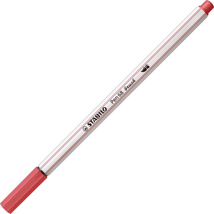 Image du produit STABILO Pen 68 brush Stylo feutre Premium (Rouge rouille, 1 x)