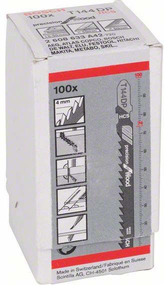 Produktbild Bosch Professional Zubehör PRO Wood precise T144DP Stichsägeblatt, 100 mm, 100-tlg.