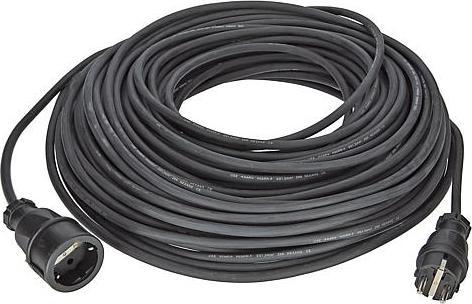 EGB Rubber extension cable H05RR-F3G1.5 black 50m (50 m)