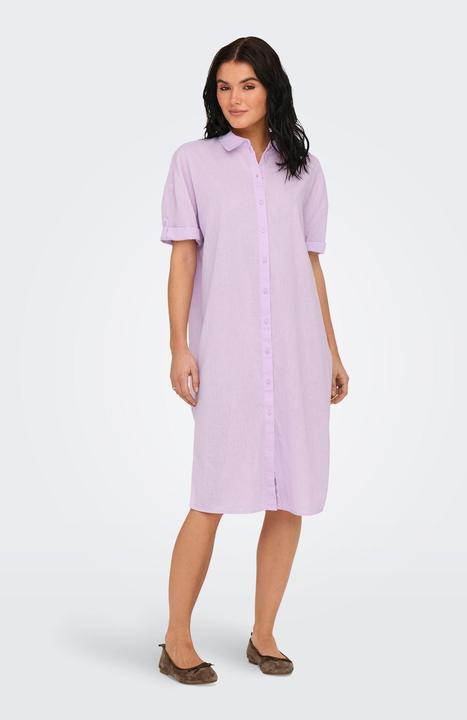 Produktbild JdY Locker geschnitten Hemdkragen Voluminöser Armschnitt Midikleid Kleid (XS)