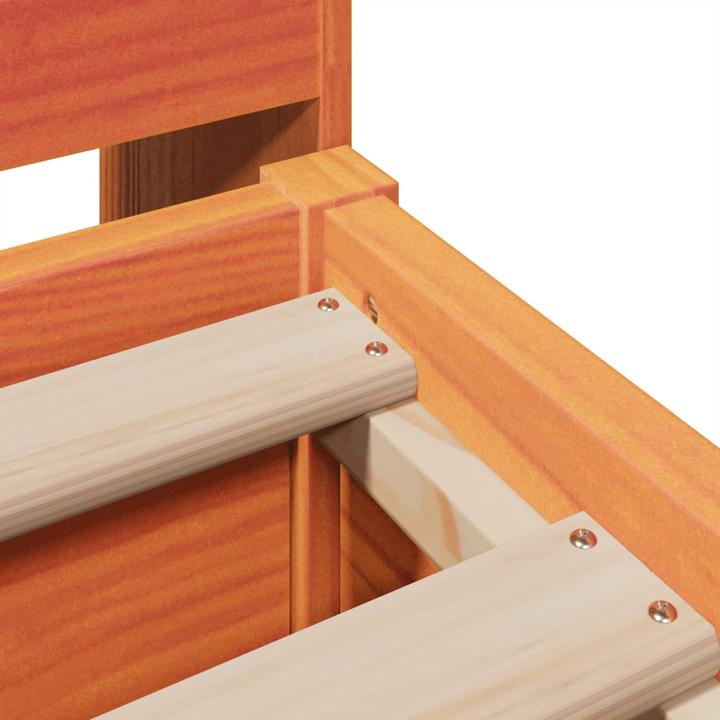 Produktbild VidaXL Massivholzbett Holzbett Bett Doppelbett ohne Matratze 180x200 Kiefernholz (180 x 200 cm)