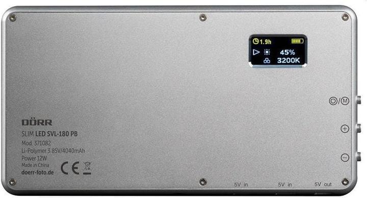 Produktbild Dörr LED Videoleuchte Slim SVL-180 PB (Flächenleuchte)