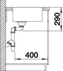Actual product image Blanco Andano 700-IF (Top-mounted sink, 74 cm, 44 cm)