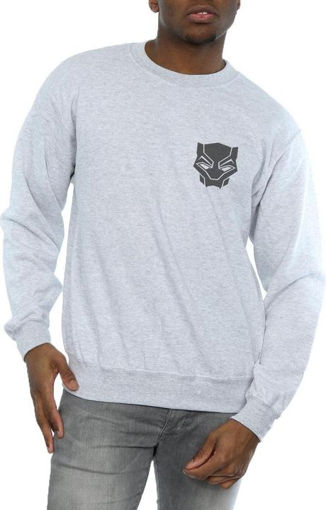 Produktbild Black Panther Schwarz auf Schwarz Brust drucken Baumwolle Sweatshirt (L)