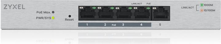 Actual product image Zyxel GS1200-5HP v2 5 Port Switch, 1Gbps (5 ports)