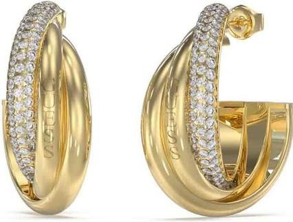 Guess Original gold-plated earrings with zircons Perfect JUBE04064JWYGT/U (Surgical steel)