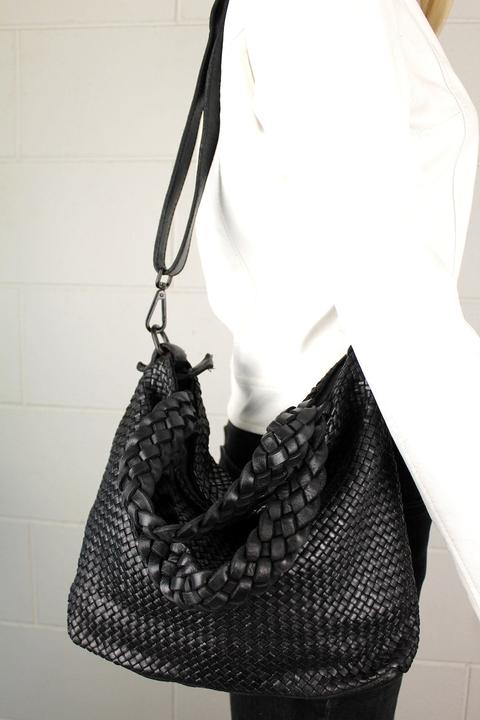 Produktbild Only-Bags.Store Tasche aus gewebtem Leder, Umhängetasche aus weichem Leder, Handtasche aus Leder, Tasche aus
