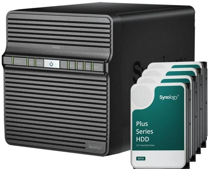 Actual product image Synology DS423 (4 x 12 TB, Synology HAT 33xx)