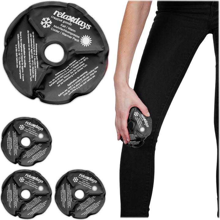 Relaxdays 4x Knie-Kühlpads (4 x, 110 g)