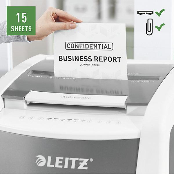 Produktbild Leitz Aktenvernichter IQ Autofeed Office Pro 600 P4 (Partikelschnitt)