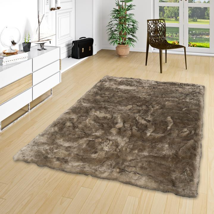 Actual product image Pergamon Luxury Super Soft Fur Rug Aspen Melted (90 x 160 cm)