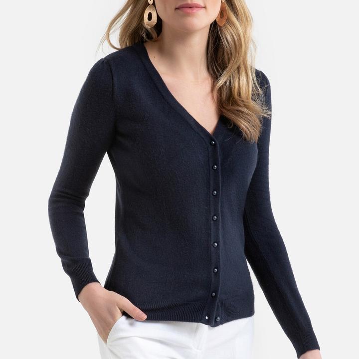 Produktbild Anne Weyburn Cardigan mit V-Ausschnitt und Kaschmir-Touch (44, 46)