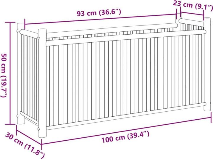 Produktbild VidaXL Pflanzkübel Hochbeet Pflanzkasten Gemüsebeet Blumenkasten Garten Bambus