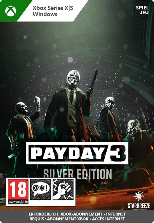 Produktbild Microsoft Xbox PAYDAY 3 SILVER EDITION Download Code (PC, Xbox Series S, Xbox Series X)
