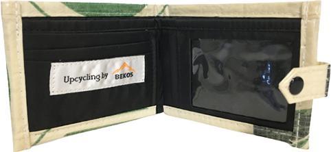 Produktbild Bekos Upcycling - Geldbörse mit Lasche aus recycelten Zementsäcke green Tiger