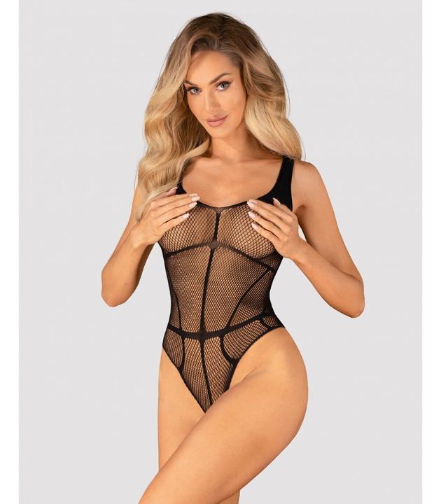 Actual product image Obsessive B336 Crotchless Teddy - Black (S, M, One size, M/L)