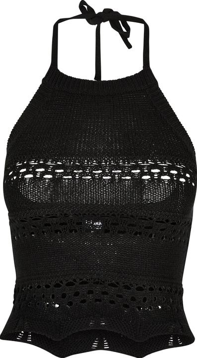 Urban Classics Ladies Short Crochet Knit Neckholder Top
