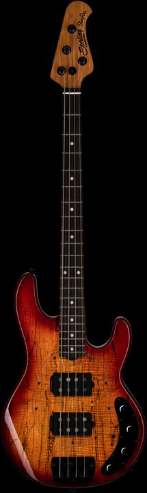 Bassgitarre, StingRay RAY34HH Spalted Maple, Blood Orange Burst (Electric guitar)