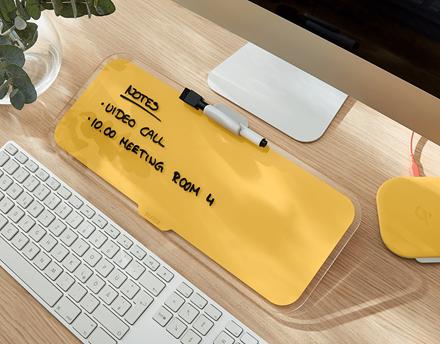 Produktbild Leitz Glassboard Desktop-Memoboard Gelb (38 x 15 cm)
