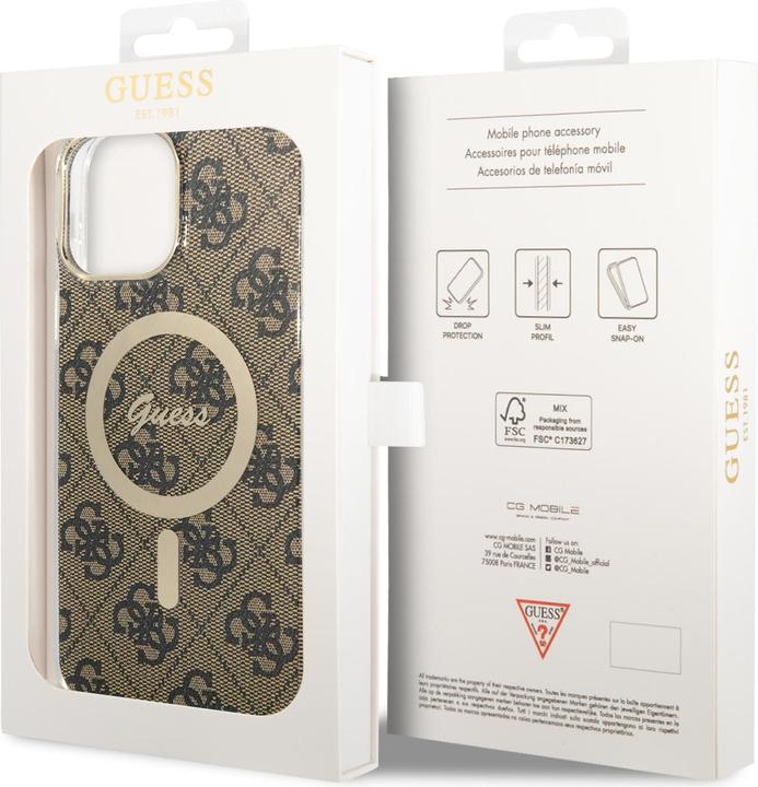 Actual product image Guess GUHMP13XH4STW iPhone 13 Pro Max 6.7" br?zowy/brown hardcase 4G MagSafe (Apple iPhone 13 Pro Max)