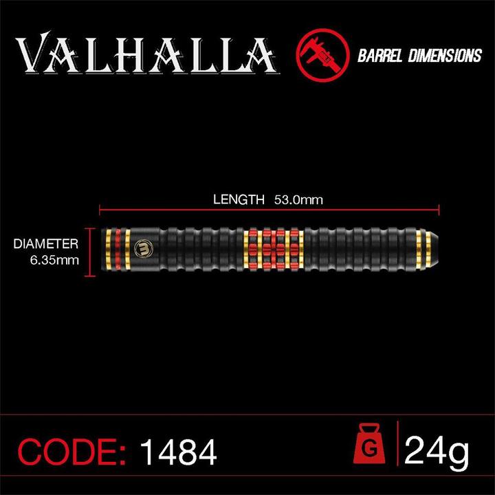 Actual product image Winmau Valhalla 85/95% 1484-24g Stone Dart (24 g)