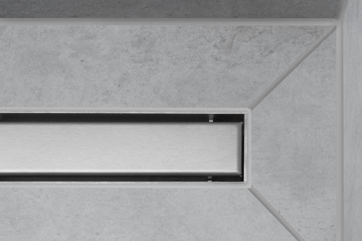 Actual product image hansgrohe RainDrain Match finished set shower channel 1000 with height-adjustable frame (brushed stainless (1000 mm)