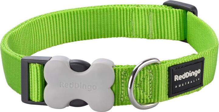 Red Dingo Dog Collar Plain Lime Green S (S, Dog, General)