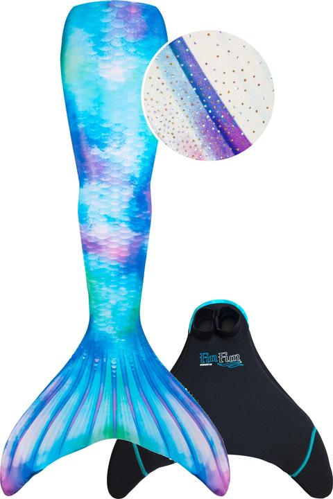 Actual product image Fin Fun Mermaidens" Mermaid Fin "Limited Edition" Watercolour Waves