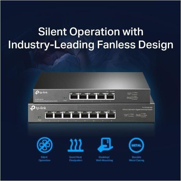 Image du produit TP-Link Commutateur de bureau 2,5G à 8 ports TL-SG108-M2 non administrable (8 Ports)