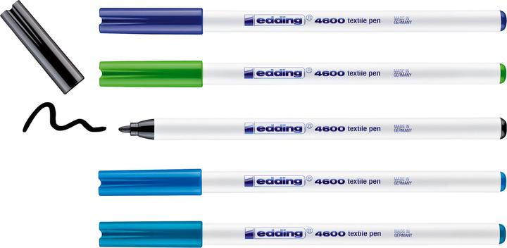 Produktbild Edding Textilpen 4600 (Sortiert, 1 mm, 5 x)