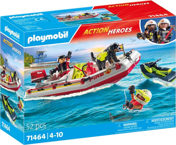 Playmobil Feuerwehrboot mit Aqua Scooter (71464)