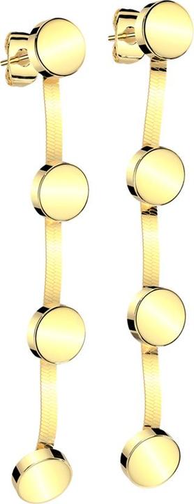 Image du produit Star Piercing Ohrstecker vergoldet Teller Anhänger drei Teller (sans laiton, Acier chirurgical 316L)