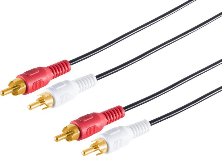 Actual product image Shiverpeaks S/CONN maximum connectivity RCA audio cable - 2 RCA plugs to 2 RCA plugs, gold-plated, 2.5m (2.50 m)