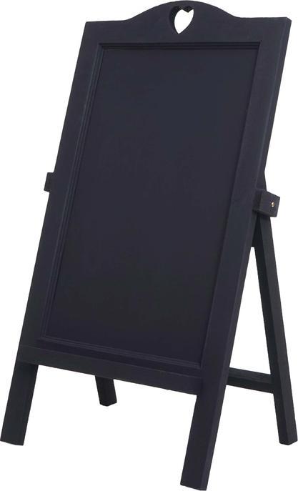 Immagine prodotto Swisshandel24 Lavagna pubblicitaria, lavagna con gesso, 66x39x33cm, effetto shabby vintage - grigio scuro (66 x 39 x 33 cm)