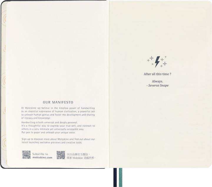 Image du produit Moleskine Harry Potter Patronum (130 x 210 mm, À rayures, Couverture rigide)