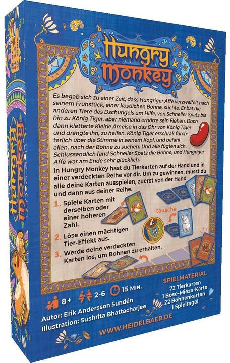 Produktbild HG012 - Hungry Monkey - Kartenspiel, für 2-6 Spieler, ab 8 Jahren (DE-Ausgabe) (Deutsch)