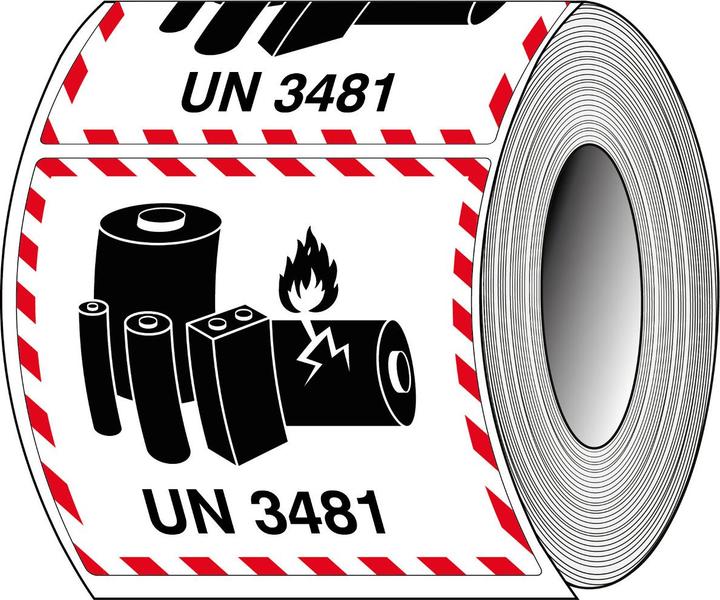 Actual product image Brady ADR-LBM-UN3481, B-7610, Packaging labels - Lithium battery labelling, paper, matt, Sch