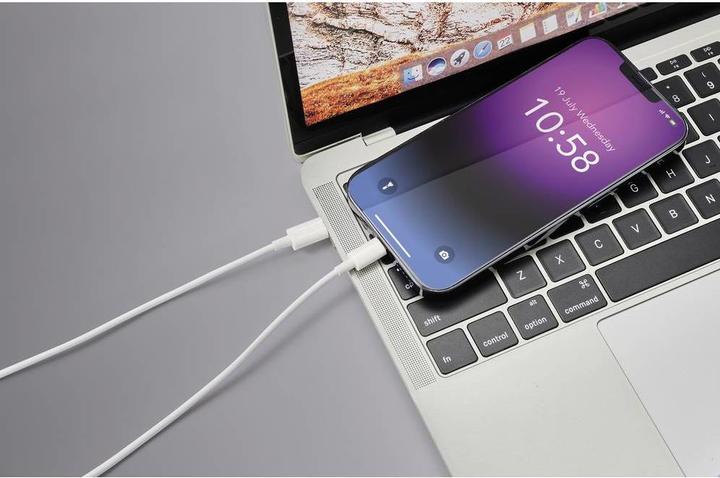 Actual product image Renkforce USB cable USB 2.0 USB-C® plug, Apple Lightning plug 2.00 m white (2 m, USB 2.0)