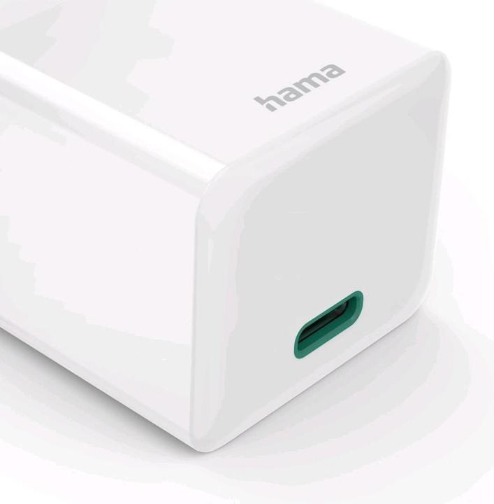 Productafbeelding Hama Snellader, USB-C, PD/Qualcomm®/GaN, Minilader, 30 W, Wit (30 W)