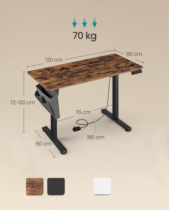 Image du produit Songmics Table haute (120 x 60 x 120 cm)